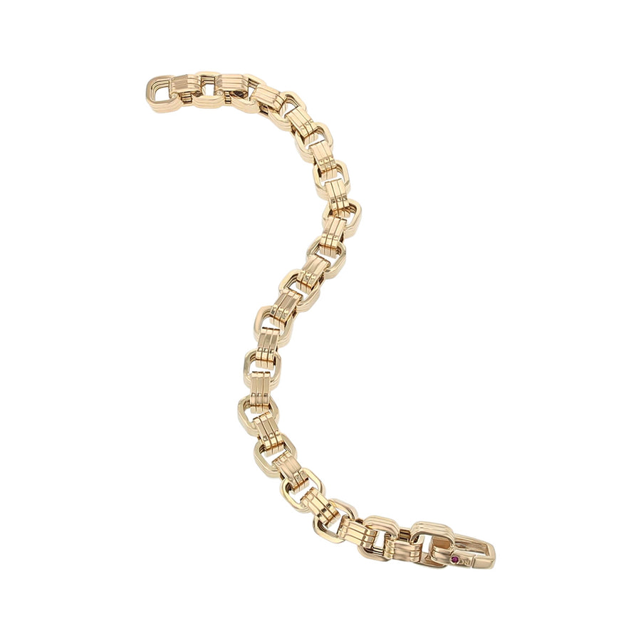 Box Chain Link Bracelet in 18K Yellow Gold, 7.5in