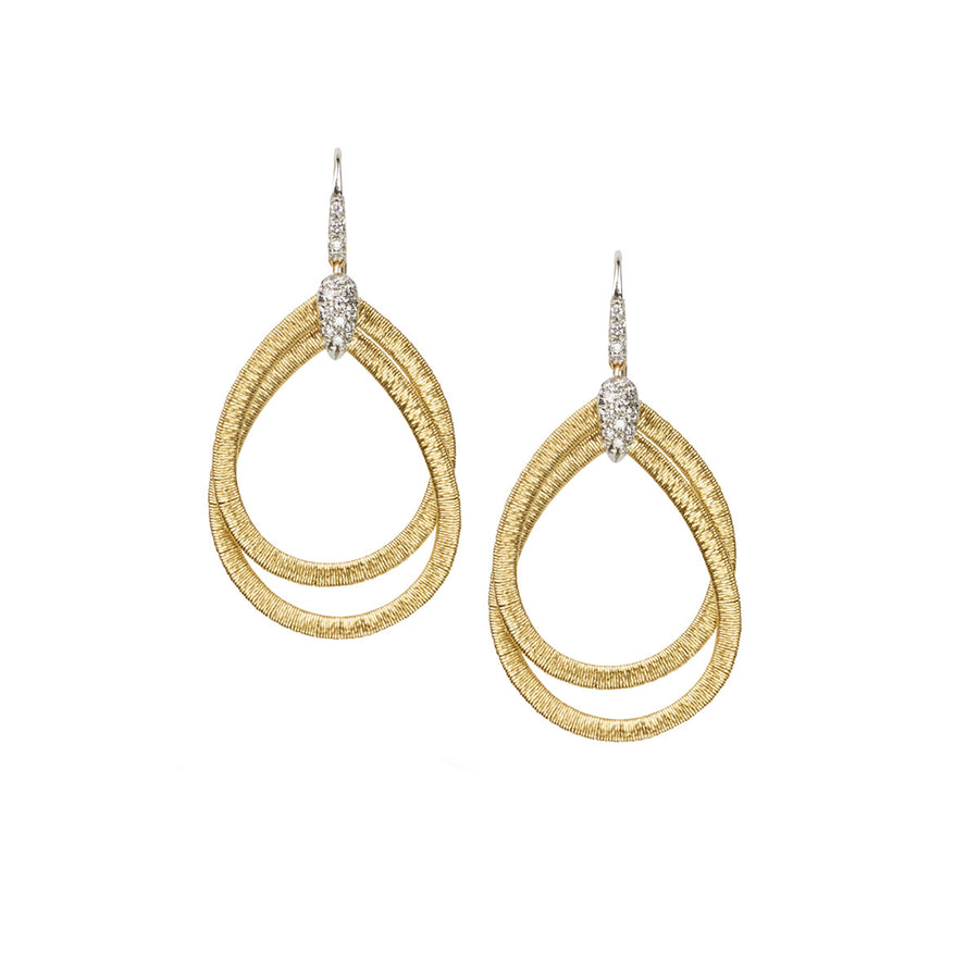 Cairo 0.19ct Diamond Earrings in 18K Yellow and White Gold