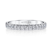 Artisan Pave 0.55ct Round Diamonds French Cut Eternity Band in Platinum