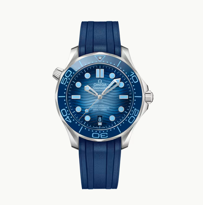 42mm Seamaster Diver 300M Watch with Ice Blue Dial in Stainless Steel, Strap