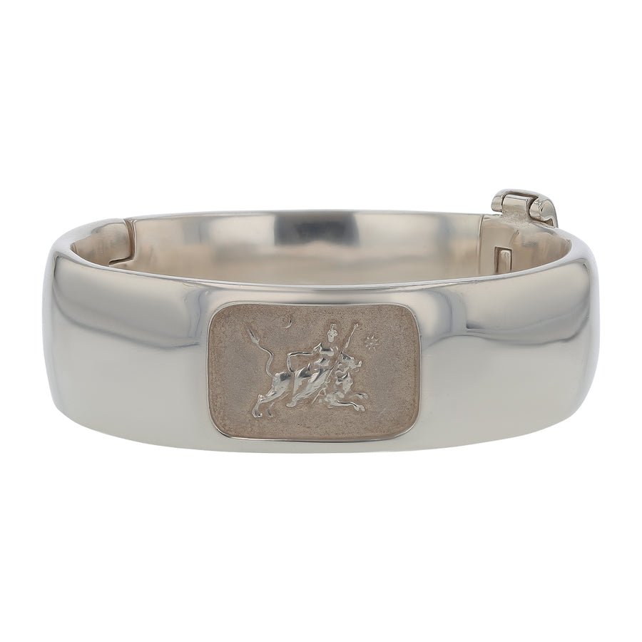 Slane Vintage Women on Lion Bangle Bracelet in Sterling Silver