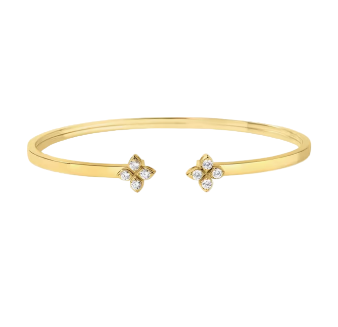 Love in Verona 0.20ct Diamond Bangle Bracelet in 18K Yellow Gold
