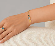 Jaipur Mixed Topaz Bracelet in 18K Yellow Gold, Size 7.25