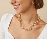Jaipur Link Collar Necklace in 18K Yellow Gold, 17.75"