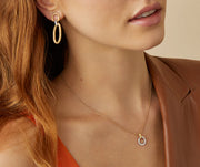 Jaipur 0.08Ct Diamond Mixed Link Drop Earrings in 18k Yellow Gold