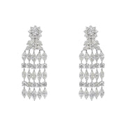 Platinum Diamond Chandelier Drop Earrings