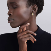 Caviar Lux Earrings in 18K Yellow Gold and Sterling Silver
