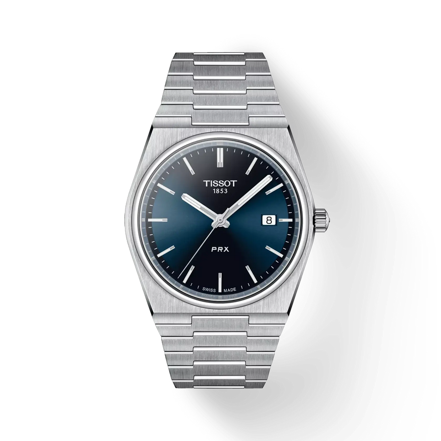 40mm PRX Quartz Watch with Blue Dial in Stainless Steel, Bracelet