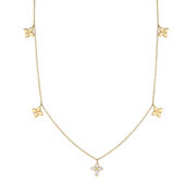 Love by the Inch Diamond Station Necklace in 18K Yellow Gold, 17in