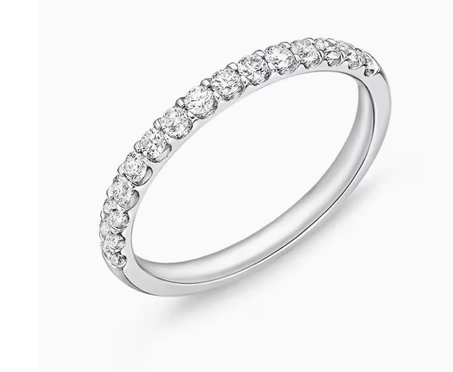 Odessa Diamond Band in Platinum, Size 6.5