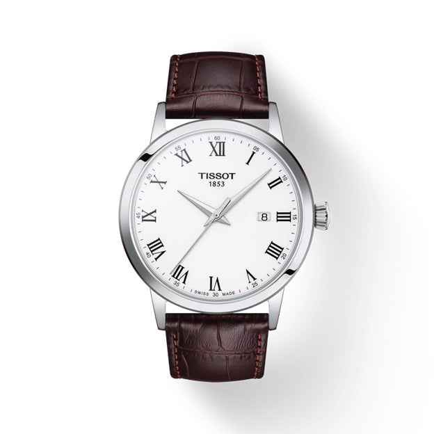 42mm Classic Dream Watch with White Dial in Stainless Steel, Strap