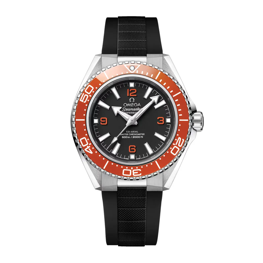 42mm Seamaster Planet Ocean 600M Watch with Black Dial in Stainless Steel, Strap