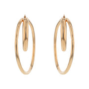 Double Hoop Earrings in 18K Yellow Gold