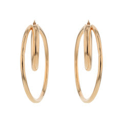 Double Hoop Earrings in 18K Yellow Gold