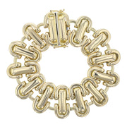 1-Inch Wide 14K Yellow Gold Link Bracelet