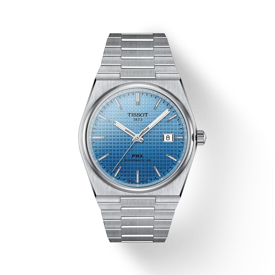 40mm PRX Powermatic 80 Watch with Ice Blue Dial in Stainless Steel, Bracelet