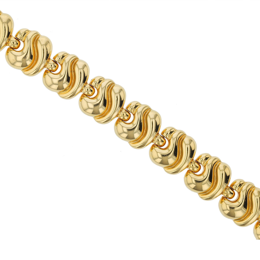 Fancy Link Bracelet in 18K Yellow Gold, 7in