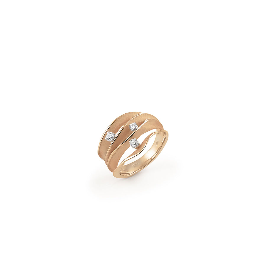 Dune 0.18ct Diamond Ring in 18K Orange Apricot Gold, size 7