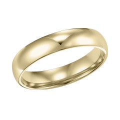 Low Dome Comfort Band in 14K Yellow Gold, Size 10