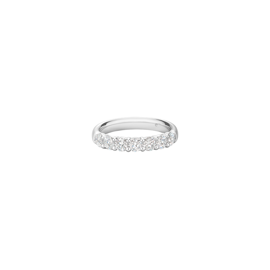 Signature 0.97ct Diamond 7-Stone Band in Platinum, size 6.5