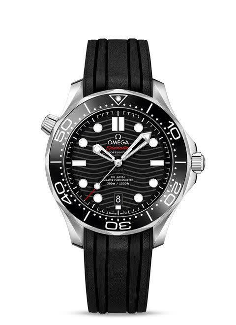 42mm Seamaster Diver 300M Watch with Black Dial in Stainless Steel, Strap