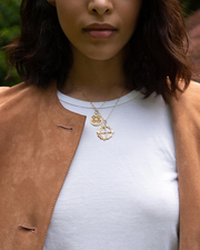 Apollo 0.17ct Diamond Bow and Arrow Pendant in 18K Yellow Gold, without chain
