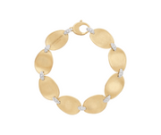 Lunaria 0.16ct Diamond Bracelet in 18K Yellow and White Gold