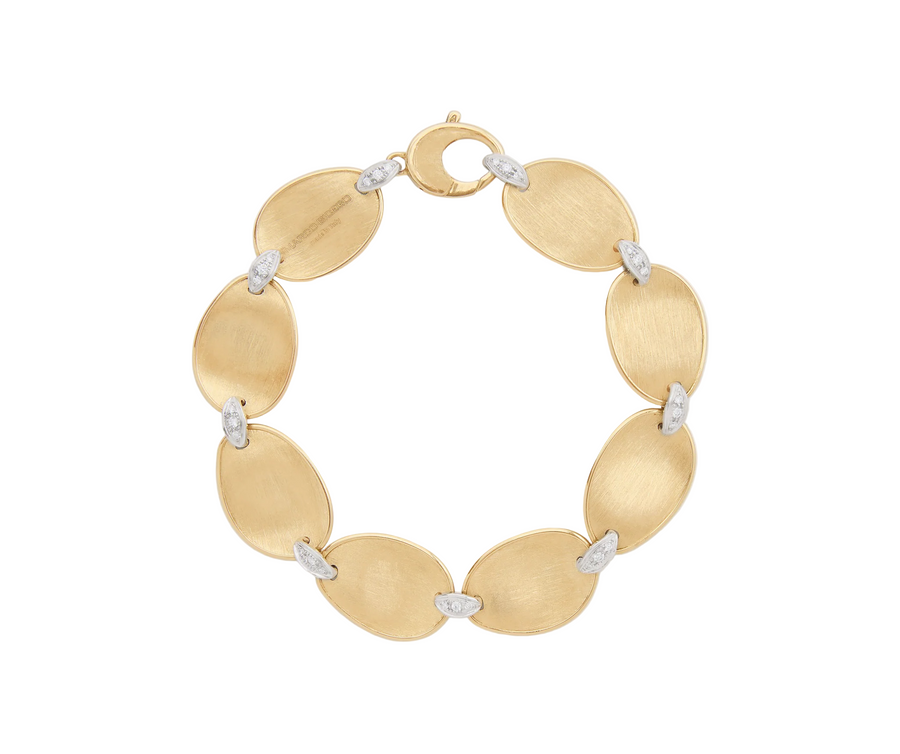 Lunaria 0.16ct Diamond Bracelet in 18K Yellow and White Gold