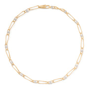 Marrakech Onde 0.66ct Diamond Necklace in 18K Yellow and White Gold, 18"