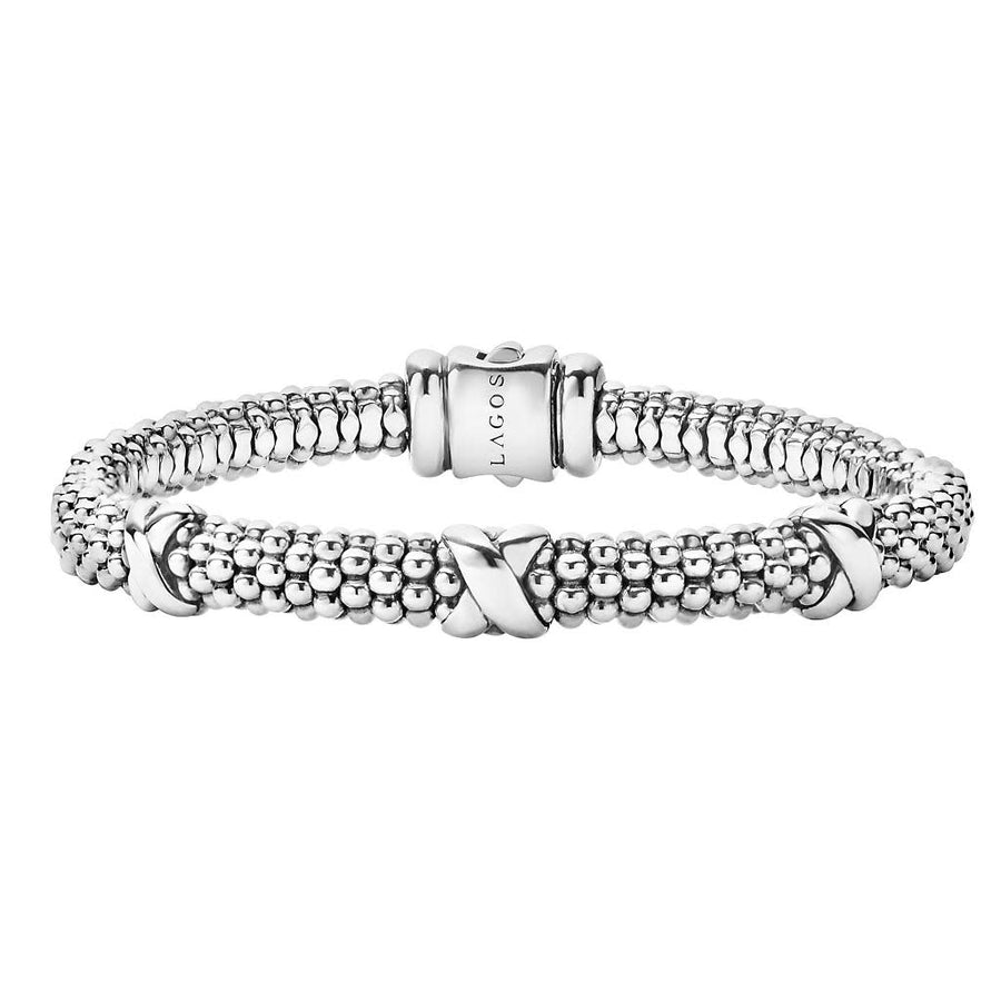Embrace Signature Caviar 6mm Triple X Station Bracelet