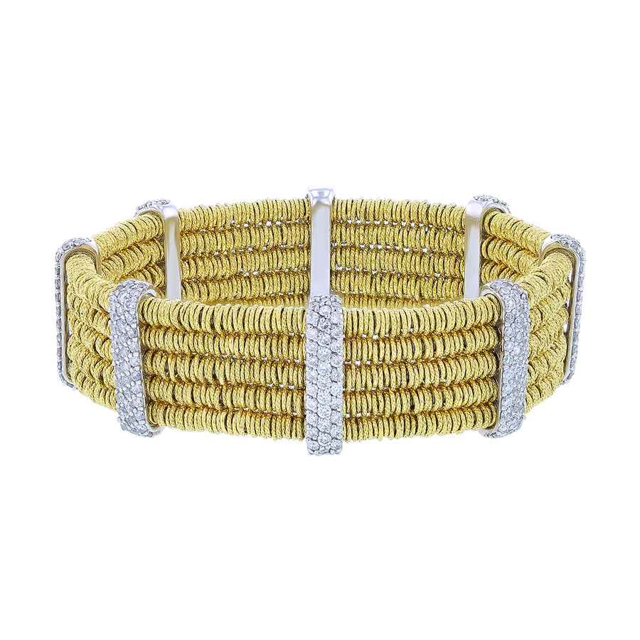 Joy 4.39ct Diamond Station Bracelet in 18K Yellow Gold