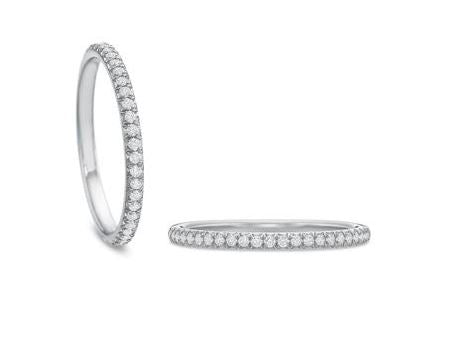 New Aire 0.30ct Diamond Split Shared Prong Eternity Band in Platinum, size 6
