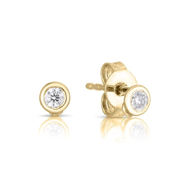 Tiny Treasures 0.10ct Diamond Stud Earrings in 18K Yellow Gold