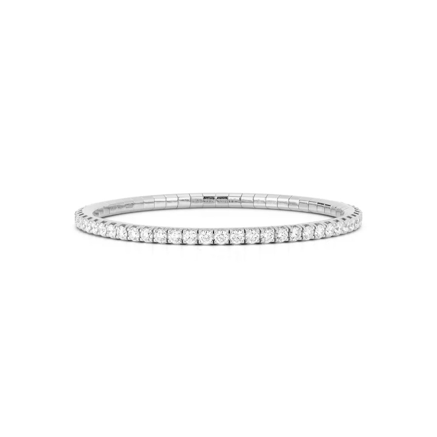 5.50ct Diamond Stretch Tennis Bracelet in 18K White Gold