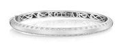 18K White Gold and 0.86ct Diamonds Burnish Bevel Bangle