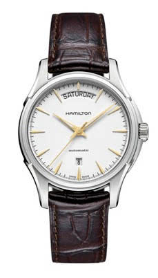 40mm Jazzmaster Automatic Watch with White Dial in Stainless Steel, Strap