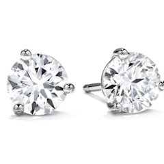 0.30-0.37ct Diamond Stud Earrings in 18K White Gold