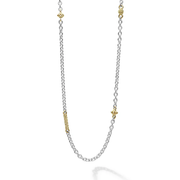 Caviar Icon 1.5mm Elements Ball Necklace in 18K Yellow Gold and Sterling Silver 16-18"