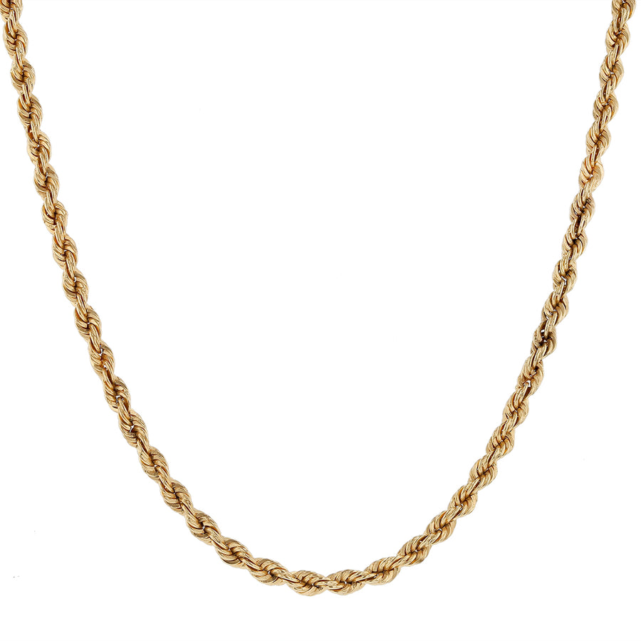 3.4mm Rope Chain in 14K Yellow Gold, 24.5in