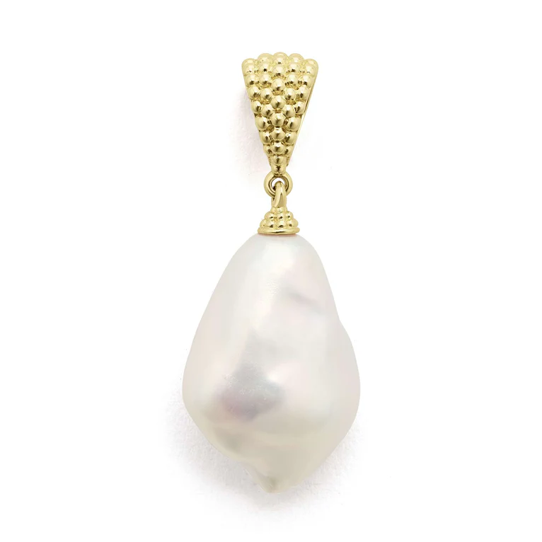 Luna Baroque Pearl 13-17mm Pendant in 18K Yellow Gold, without chain