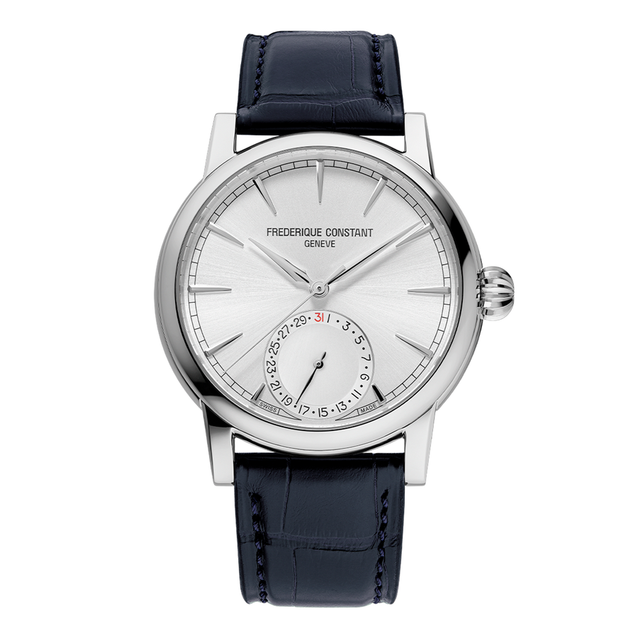 42mm Manufacture Classic Watch with Silver Dial in Stainless Steel, Strap
