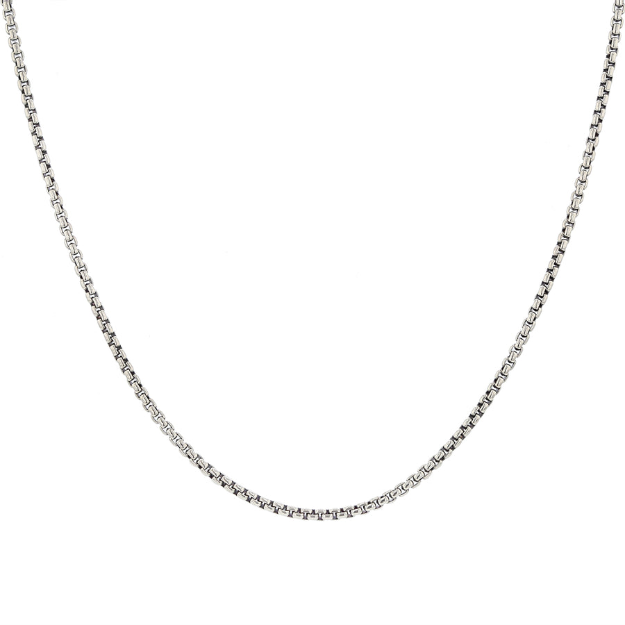 David Yurman 1.5mm Box Chain Necklace in Sterling Silver and 14k Yellow Gold 16"