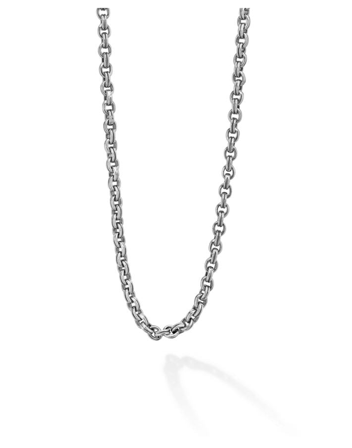 Anthem Double Link Caviar Chain Necklace in Sterling Silver, 22"