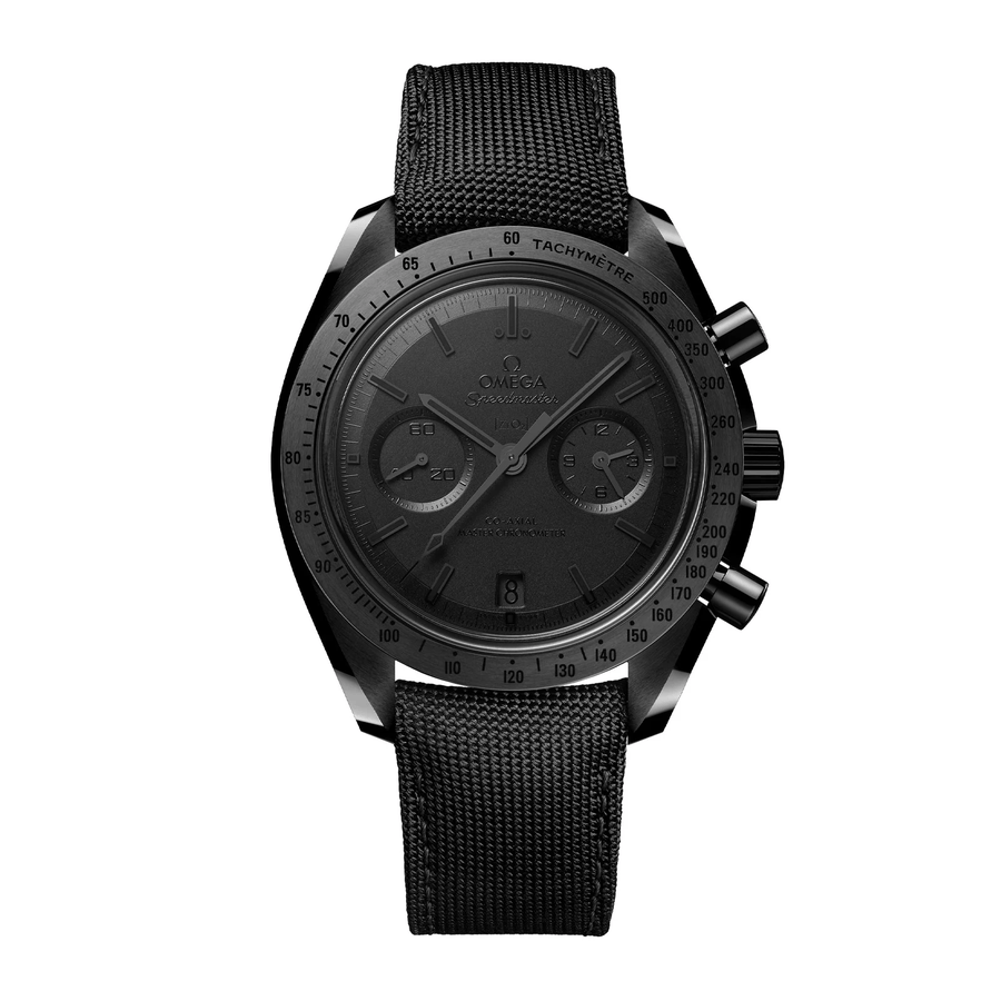 44.25mm Speedmaster Dark Side Of The Moon Watch with Black Dial in Black Ceramic, Strap