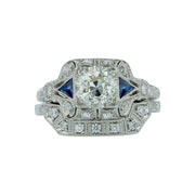 0.10ct Diamond Contour Band in Platinum, size 6.75