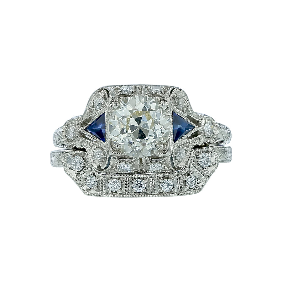 0.10ct Diamond Contour Band in Platinum, size 6.75
