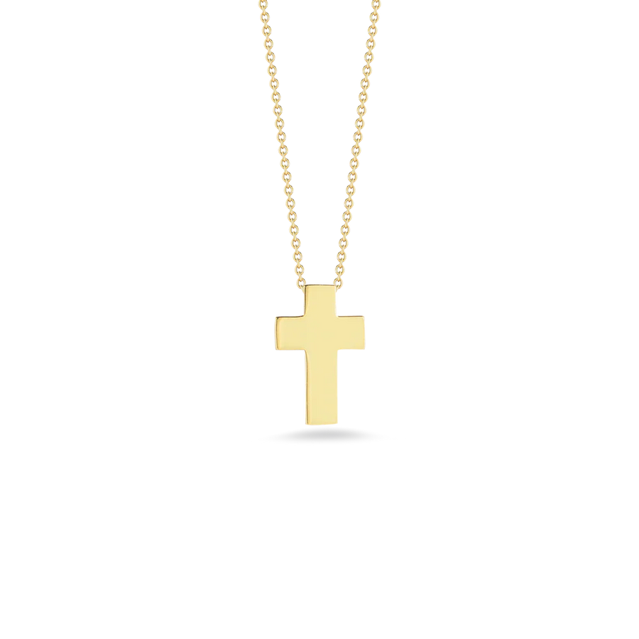 Tiny Treasures Cross Pendant in 18K Yellow Gold, 18" chain
