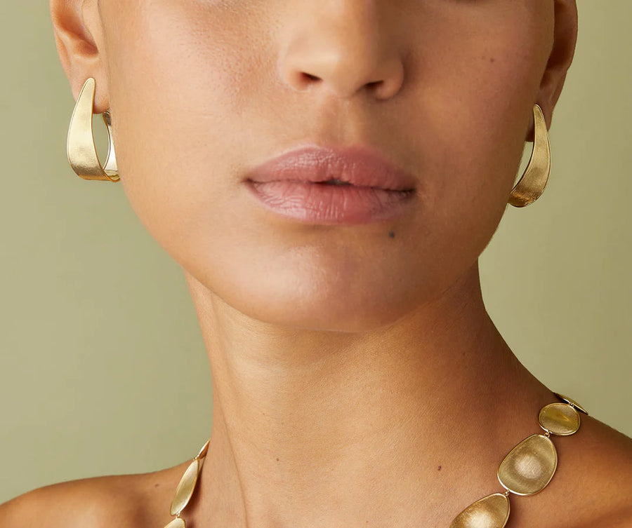 Lunaria Medium Graduated Hoops in 18k Yellow Gold