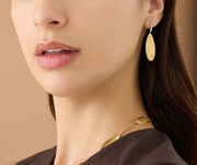Lunaria Twist 0.04ct Diamond Petal Drop Earrings in 18K Yellow and White Gold