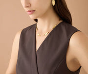 Lunaria Twist Short Station Necklace in 18K Yellow Gold, 16.5"